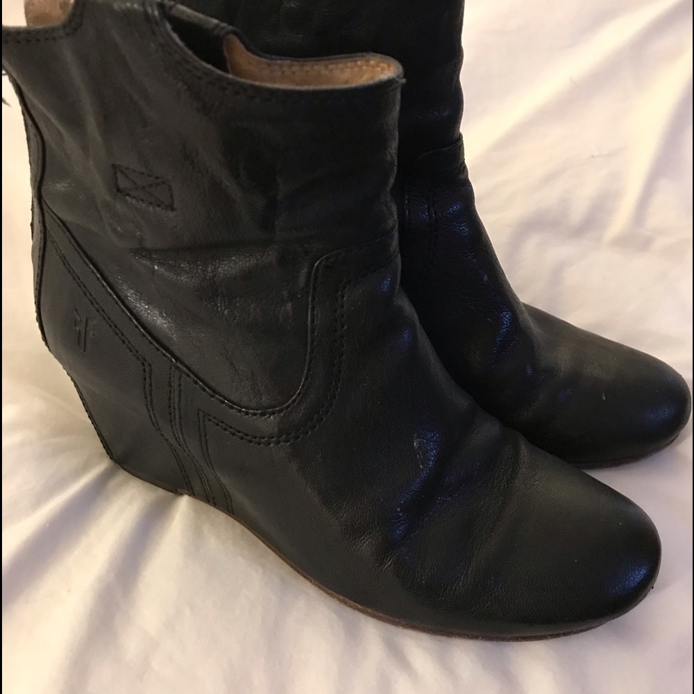 Frye short wedge boots